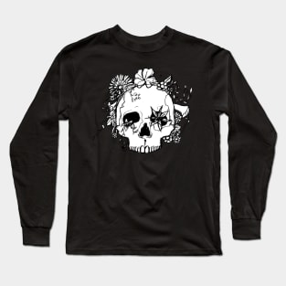 skull and flowers Long Sleeve T-Shirt